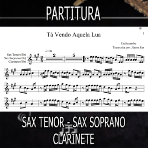Tá Vendo Aquela Lua (Exaltasamba) – Sax Tenor-Soprano-Clarinete (Bb)