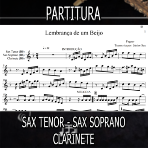 Lembrança de um Beijo (Fagner) - Sax Tenor-Soprano-Clarinete (Bb)