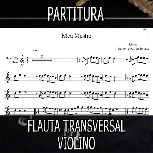 Partitura Meu Mestre (Lázaro) Flauta-Violino