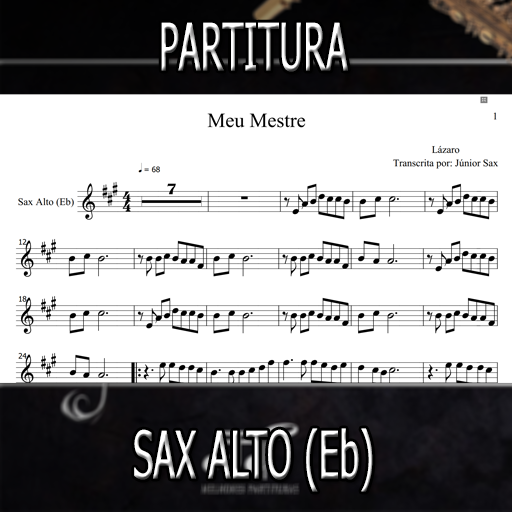 Partitura Meu Mestre (Lázaro) Sax Alto