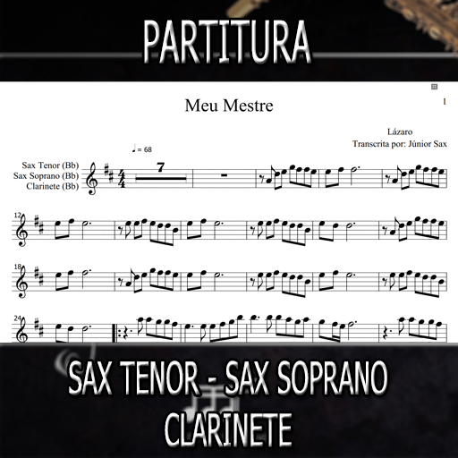 Partitura Meu Mestre (Lázaro) Sax Tenor-Soprano-Clarinete