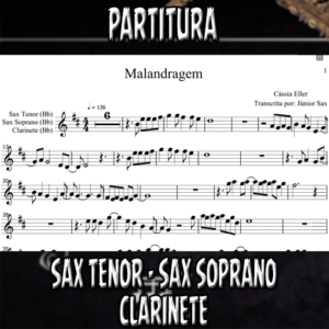 Malandragem (Cássia Eller) – Sax Tenor-Soprano-Clarinete (Bb)