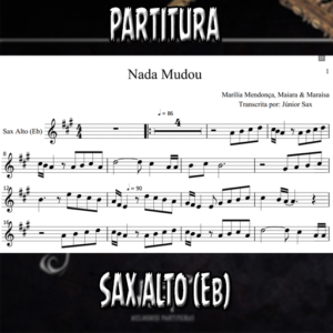 Nada Mudou (Patroas) - Sax Alto (Eb)