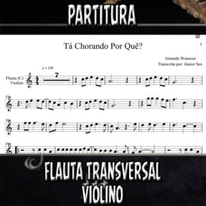 Tá Chorando Por Que (Amanda Wanessa) - Flauta-Violino (C)
