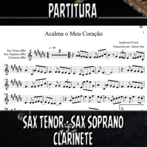Acalma o Meu Coração (Anderson Freire) – Sax Tenor-Soprano-Clarinete (Bb)