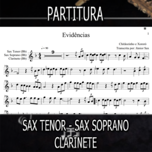 Evidências (Chitãozinho e Xororó) – Sax Tenor-Soprano-Clarinete (Bb)