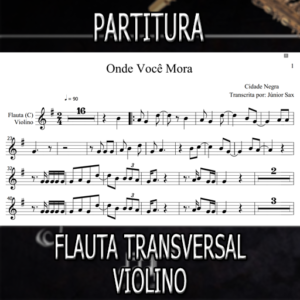 Onde Você Mora (Cidade Negra) – Flauta-Violino (C)