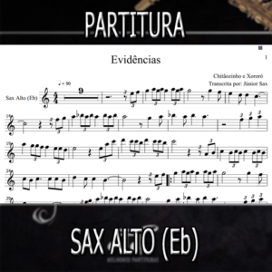 Evidências (Chitãozinho e Xororó) - Sax Alto (Eb)