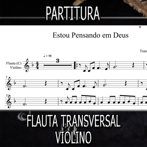 Partitura Estou Pensando Em Deus (Pe Zezinho) Flauta-Violino