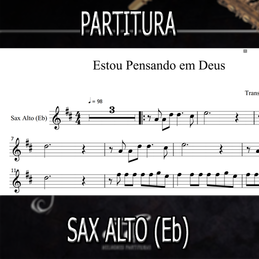 Partitura Estou Pensando Em Deus (Pe Zezinho) Sax Alto