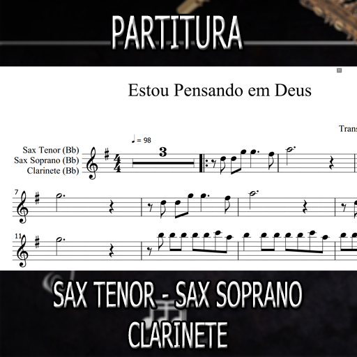 Partitura Estou Pensando Em Deus (Pe Zezinho) Sax Tenor-Soprano-Clarinete