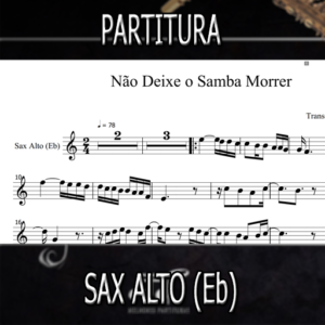 Não Deixe o Samba Morrer (Alcione) – Sax Alto (Eb)