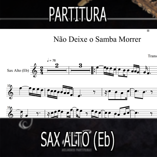 Partitura - Não Deixe o Samba Morrer (Alcione) Sax Alto