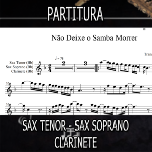 Não Deixe o Samba Morrer (Alcione) – Sax Tenor-Soprano-Clarinete (Bb)