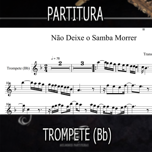 Partitura - Não Deixe o Samba Morrer (Alcione) Trompete