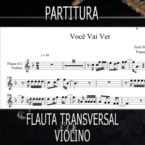 Partitura - Você Vai Ver (Zezé Di Camargo e Luciano) Flauta-Violino