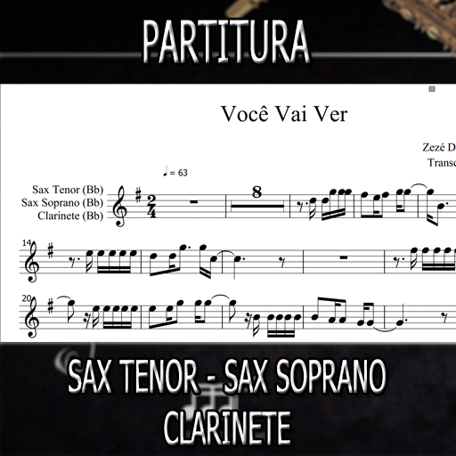 Partitura - Você Vai Ver (Zezé Di Camargo e Luciano) Sax Tenor-Soprano-Clarinete