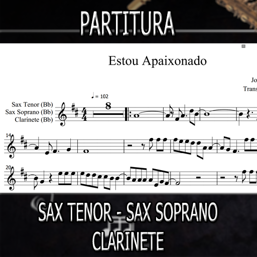 Partitura - Estou Apaixonado (Daniel) Sax Tenor-Soprano-Clarinete