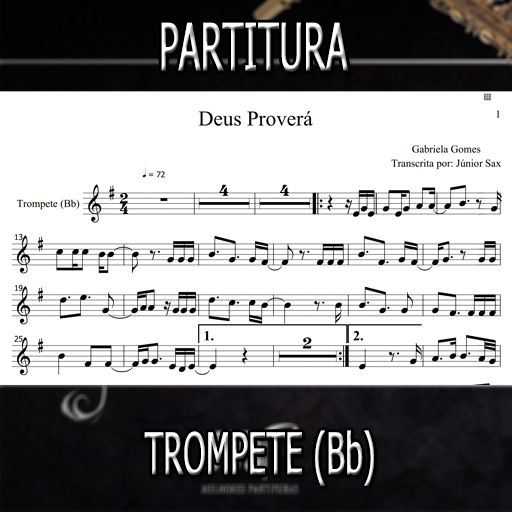 Partitura - Deus Proverá (Gabriela Gomes) Trompete