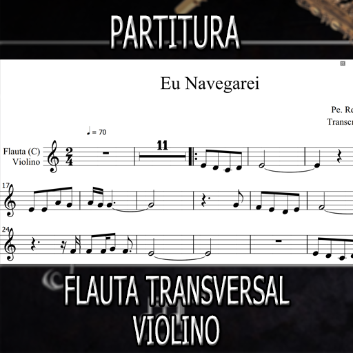 Partitura Eu Navegarei (Pe Reginaldo Manzotti) Flauta-Violino