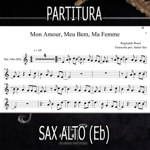 Partitura - Mon Amour, Meu Bem, Ma Femme - Sax Alto