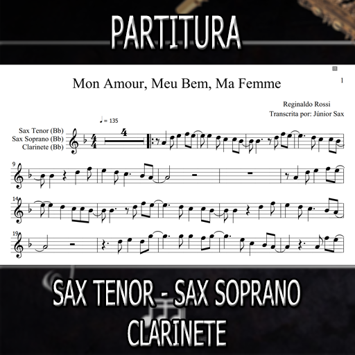 Partitura - Mon Amour, Meu Bem, Ma Femme - Sax Tenor-Soprano-Clarinete