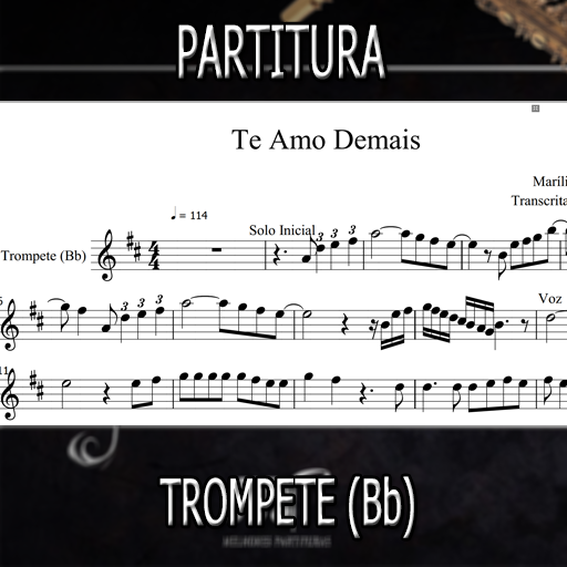 Partitura Te Amo Demais (Marília Mendonça) Trompete