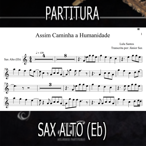 Partitura Assim Caminha a Humanidade (Lulu Santos) Sax Alto