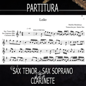 Leão (Marília Mendonça) – Sax Tenor-Soprano-Clarinete (Bb)