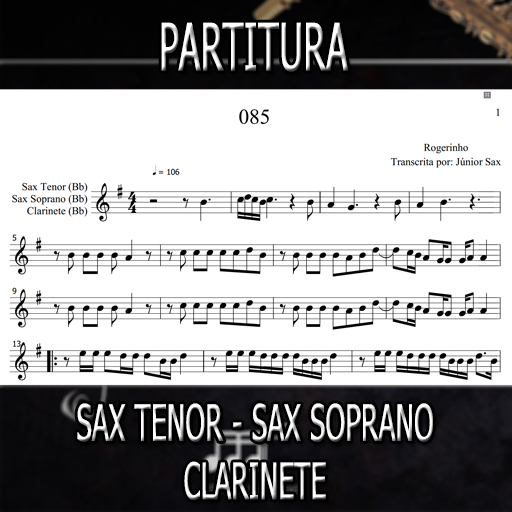 Partitura 085 (Rogerinho) Sax Tenor-Soprano-Clarinete