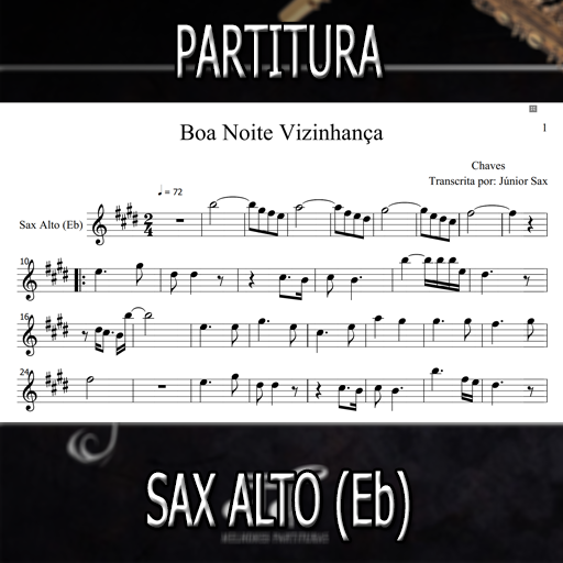 Partitura Boa Noite Vizinhança (Chaves) Sax Alto