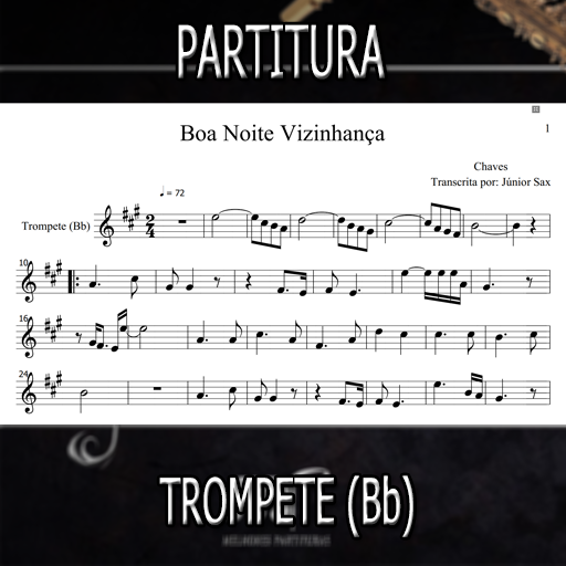 Partitura Boa Noite Vizinhança (Chaves) Trompete