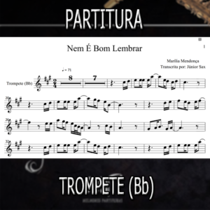 Nem É Bom Lembrar (Marília Mendonça) – Trompete (Bb)