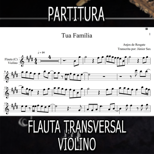 Partitura Tua Família (Anjos de Resgate) Flauta-Violino