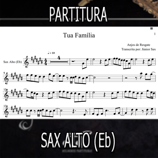 Partitura Tua Família (Anjos de Resgate) Sax Alto