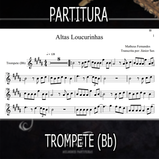 Partitura Altas Loucurinhas (Matheus Fernandes) Trompete