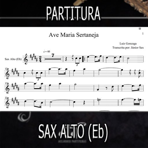 Partitura Ave Maria Sertaneja (Luiz Gonzaga) Sax Alto