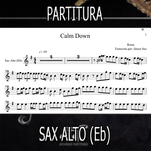 Partitura Calm Down (Rema) Sax Alto