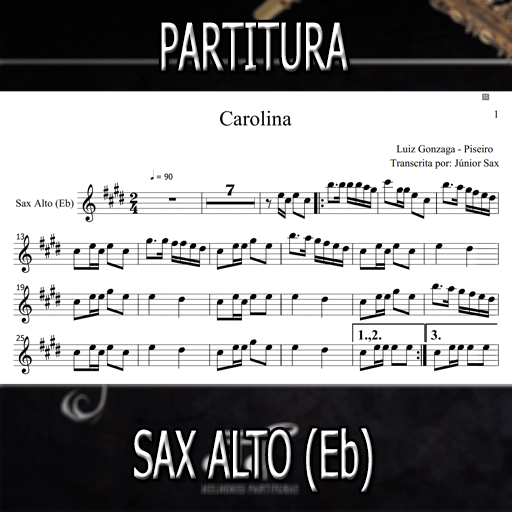 Partitura Carolina (Forrozinho) Sax Alto