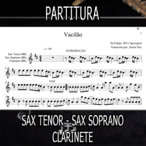 Vacilão (Zé Felipe, WS e Igow) – Sax Tenor-Soprano-Clarinete (Bb)
