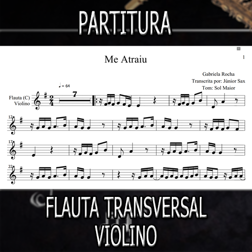 Partitura Me Atraiu (Gabriela Rocha) Flauta-Violino