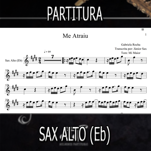 Partitura Me Atraiu (Gabriela Rocha) Sax Alto