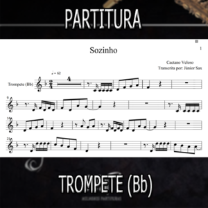 Partitura Sozinho (Caetano Veloso) Trompete (Bb)