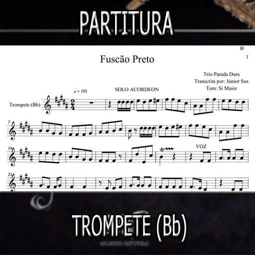 Partitura Fuscão Preto (Trio Parada Dura) Trompete