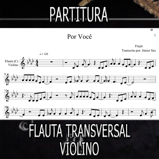 Partitura Por Você (Frejat) Flauta-Violino