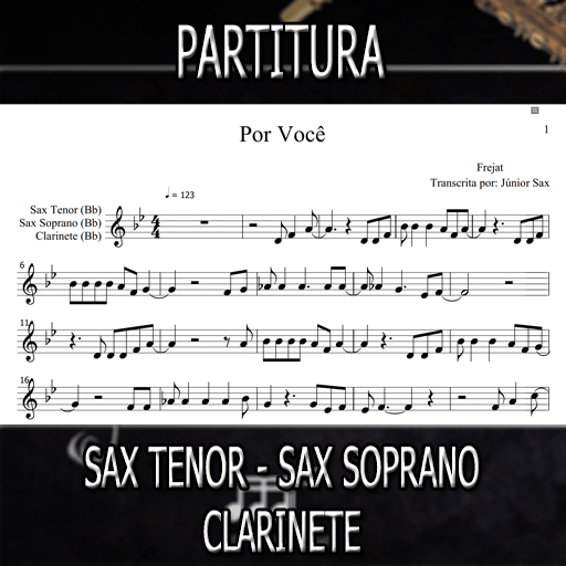 Partitura Por Você (Frejat) Sax Tenor-Soprano-Clarinete