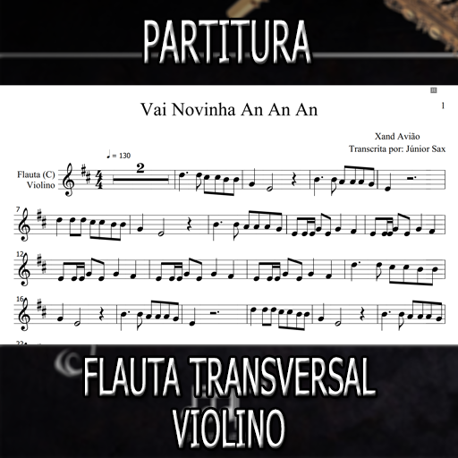 Partitura Vai Novinha An An An (Xand Avião) Flauta-Violino