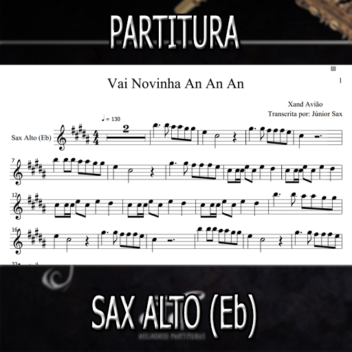 Partitura Vai Novinha An An An (Xand Avião) Sax Alto