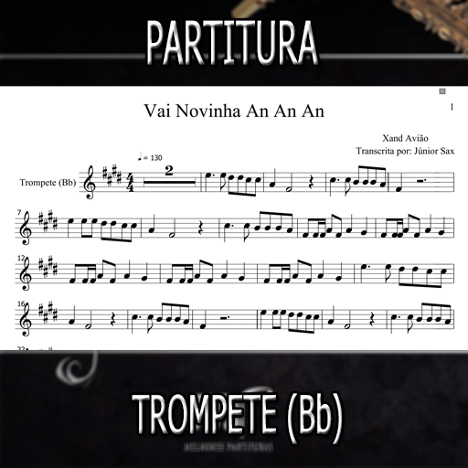 Partitura Vai Novinha An An An (Xand Avião) Trompete