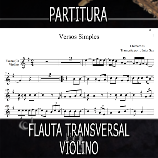 Partitura Versos Simples (Chimarruts) Flauta-Violino